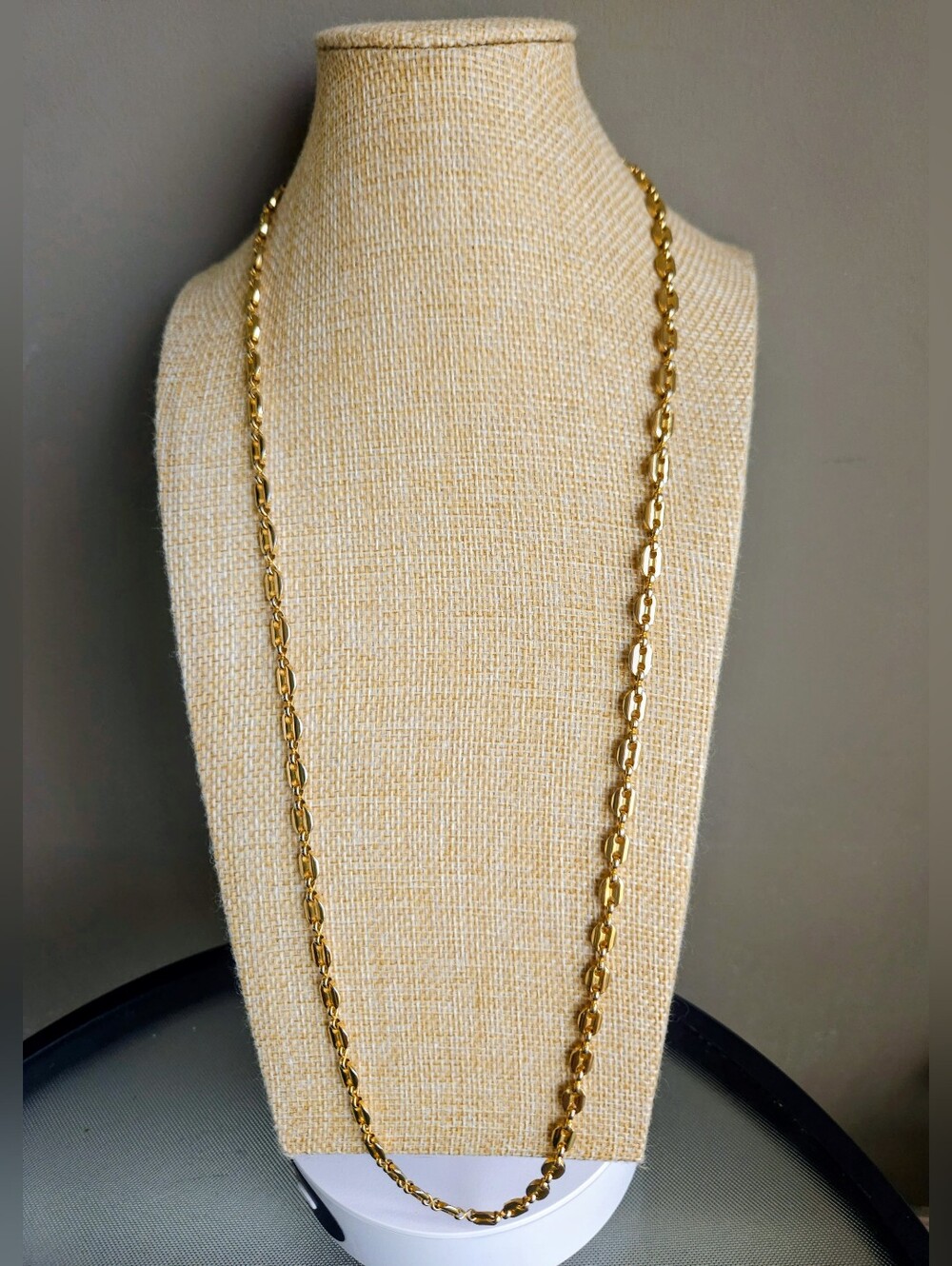 Polished Gold Link Necklace for Women